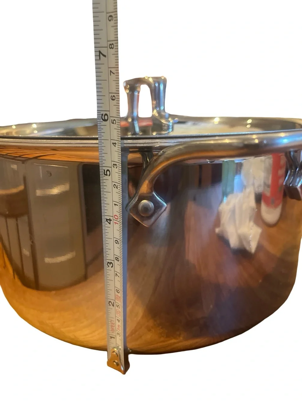 HTF All Clad D5 8Qt Stainless NON-STICK Pot Lid 5-Ply Made USA Soup Stew Braise